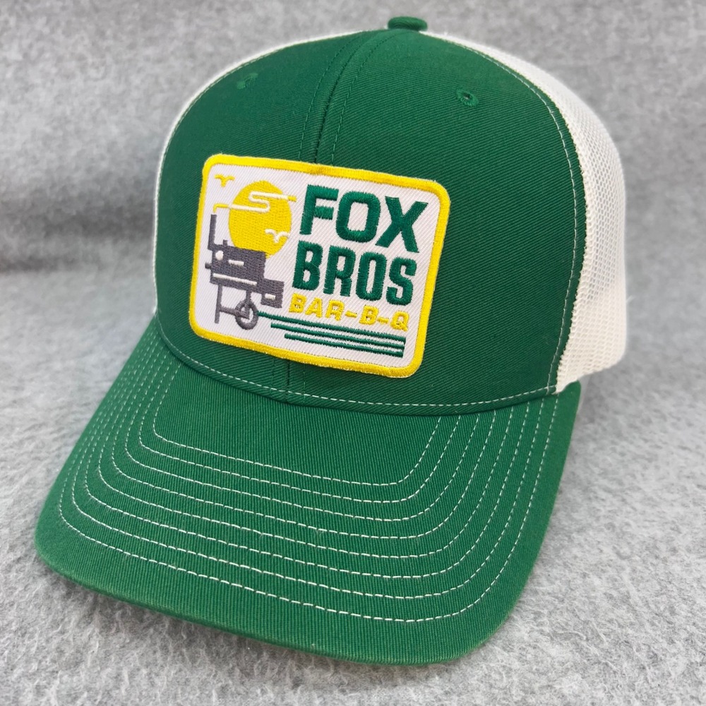Fox Bros Bar-B-Q Unisex Green Richardson Trucker Hat Mesh Snapback OSFM